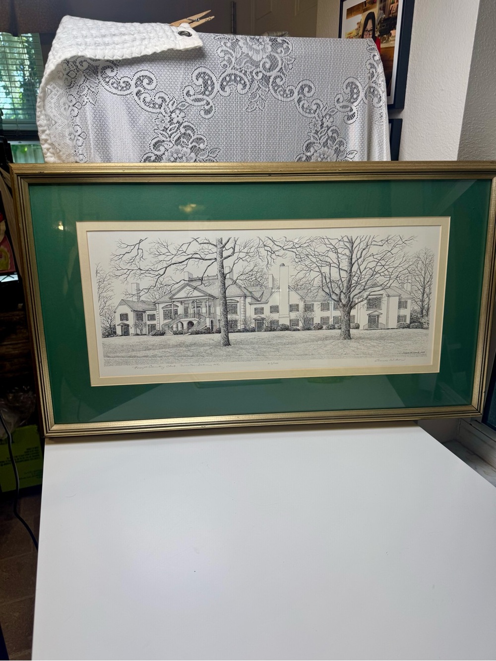 Vintage 1983 Connie Wilson Signed Forsyth Country Club Print, Framed Art 67/100